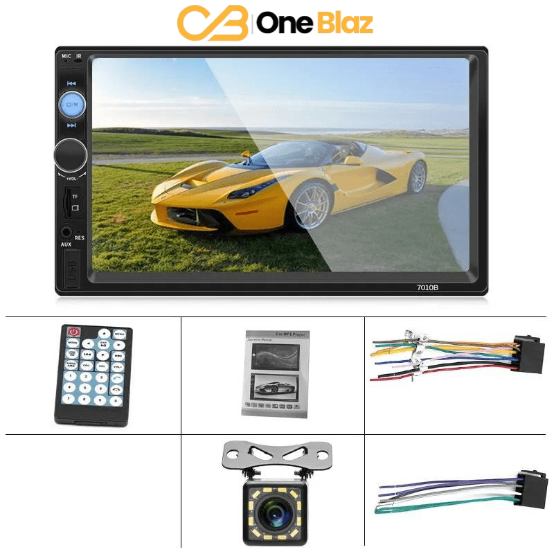 Central Multimídia Universal 2 Din 7” – Apple Carplay, Android Auto, Bluetooth e Câmera de Ré