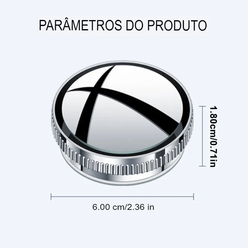 Espelho Ajustável de Ponto Cego 360° - Maior Segurança ao Dirigir