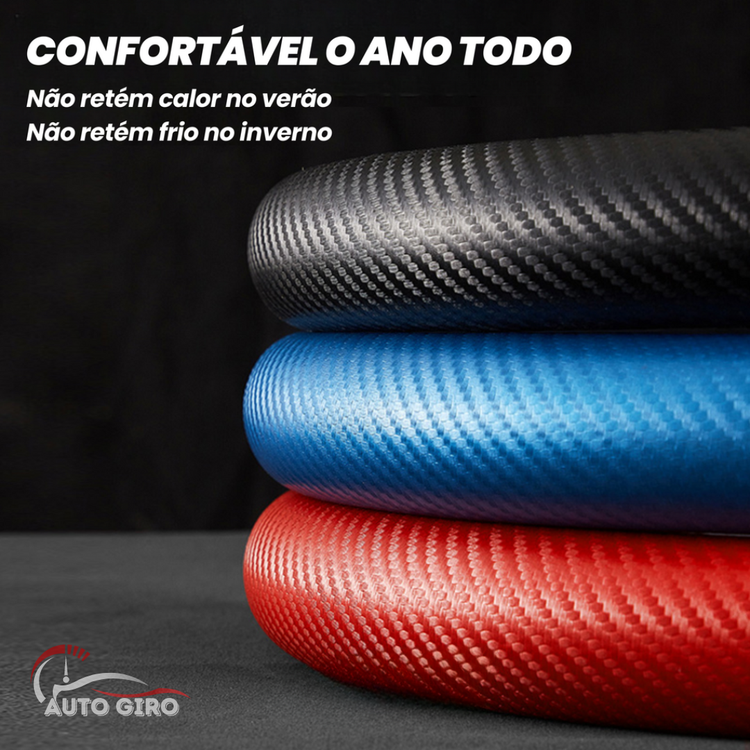 SportCarbon™ Capa de Volante Universal Antiderrapante Premium - 2 Pçs - Owenshop