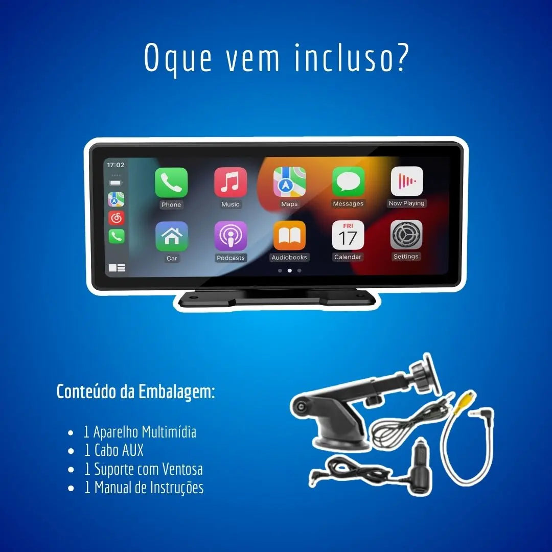 Wide CarPlay AutoPlay Multimídia 9,3" - Owenshop