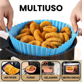 Kit Formas de Silicone Antiaderente Limplus Para AirFryer/Microondas (Compre 2 Leve 6) + Brinde