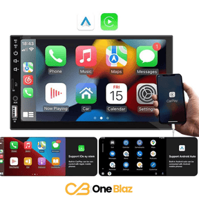 Central Multimídia 1 Din 7 Polegadas – Carplay e Android Auto, Bluetooth e Câmera de Ré