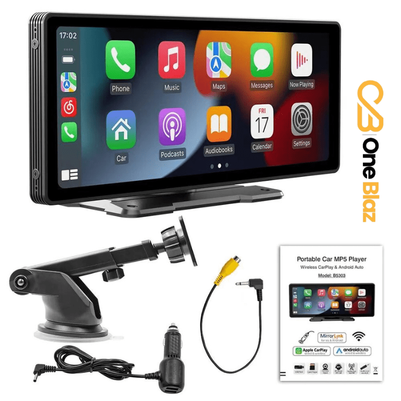 Central multimídia Universal 10 polegadas Apple Carplay e Android Auto