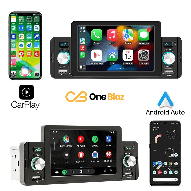 Central Multimídia Universal 10 Polegadas – Apple Carplay e Android Auto, Bluetooth e Câmera de Ré