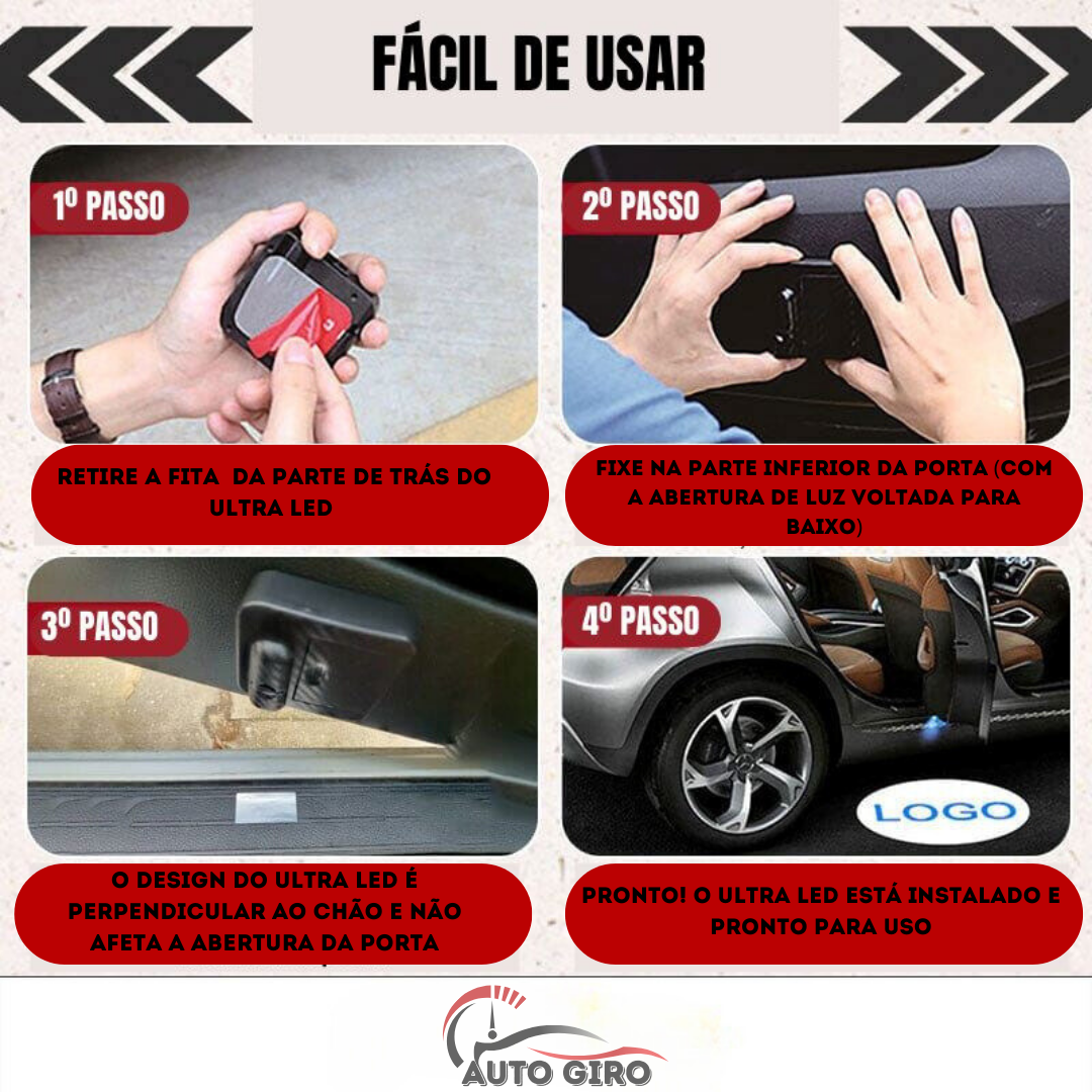 Projetor de Porta Personalizado UltraLed®  [PAGUE 1 LEVE 2] - Owenshop