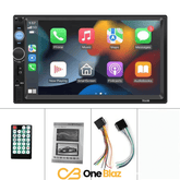 Central Multimídia Universal 2 Din 7” – Apple Carplay, Android Auto, Bluetooth e Câmera de Ré