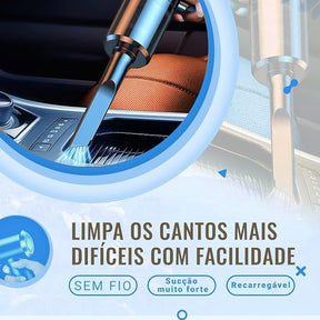 Aspirador de Pó Portátil Recarregável Automotivo - Sucção Poderosa e Compacto