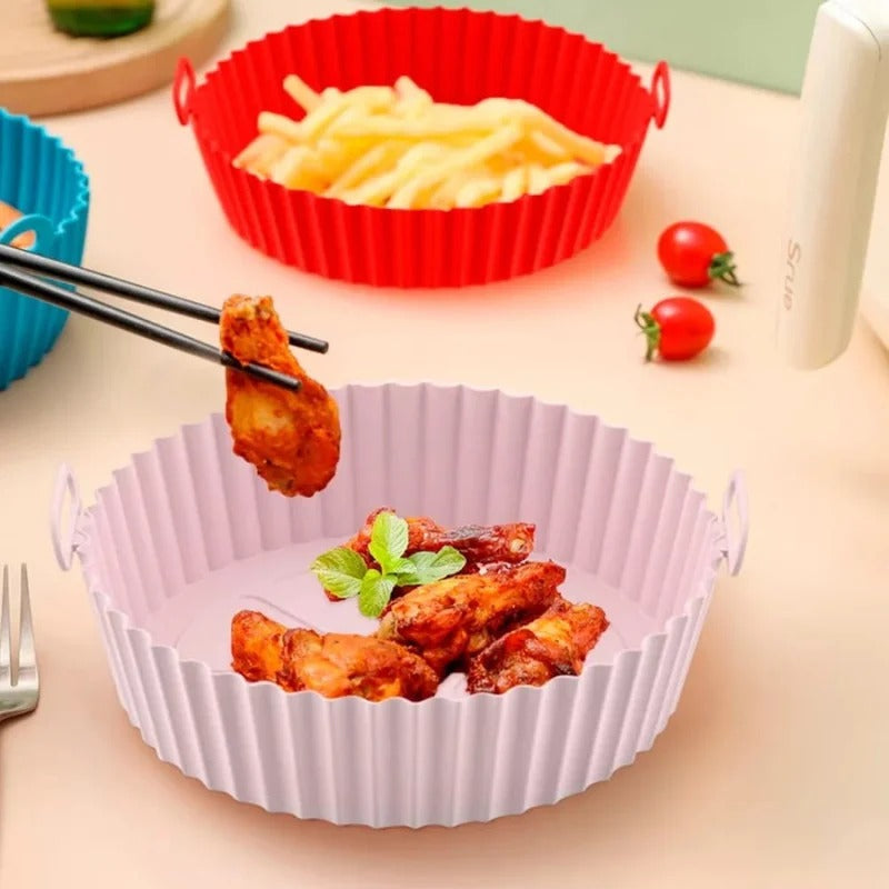 Kit Formas de Silicone Antiaderente Limplus Para AirFryer/Microondas (Compre 2 Leve 6) + Brinde