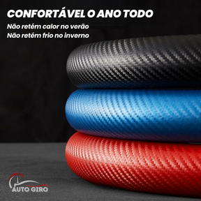 SportCarbon™ Capa de Volante Universal Antiderrapante Premium - 2 Pçs - Owenshop