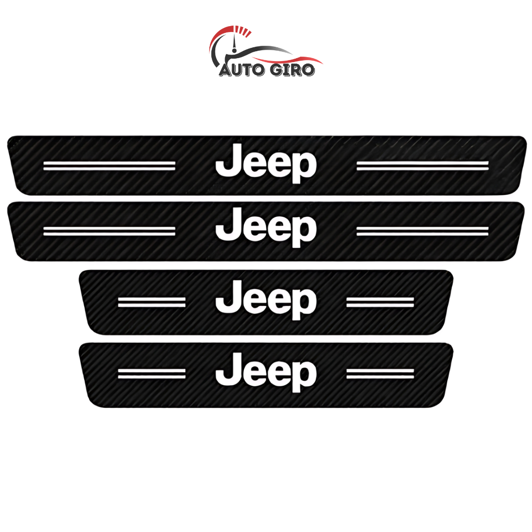 Protetor de Soleira Anti-risco Premium CarbonFilm™ - 4 Pçs - Owenshop