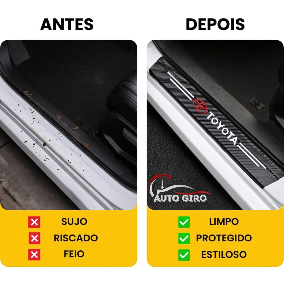 Protetor de Soleira Anti-risco Premium CarbonFilm™ - 4 Pçs - Owenshop