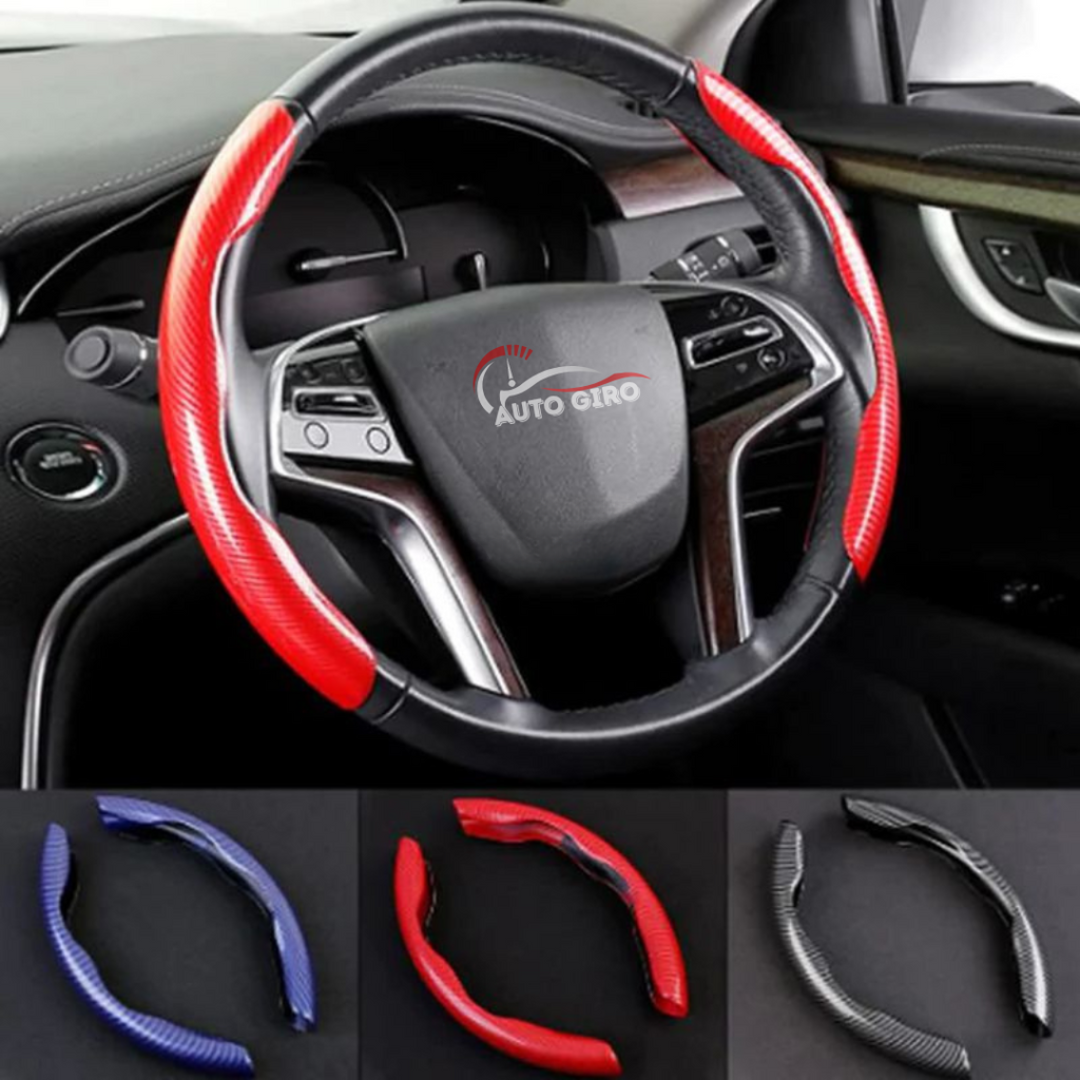 SportCarbon™ Capa de Volante Universal Antiderrapante Premium - 2 Pçs - Owenshop