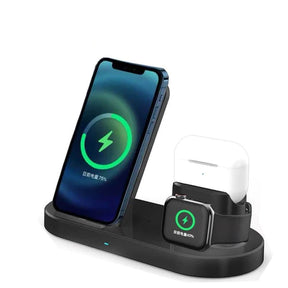 Carregador indução sem fio ultra rápido 3 em 1 - Fast Owen