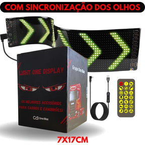 Tela de LED para Carros e Caminhões - Display Digital com Controle via App Light One