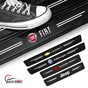 Protetor de Soleira Anti-risco Premium CarbonFilm™ - 4 Pçs - Owenshop