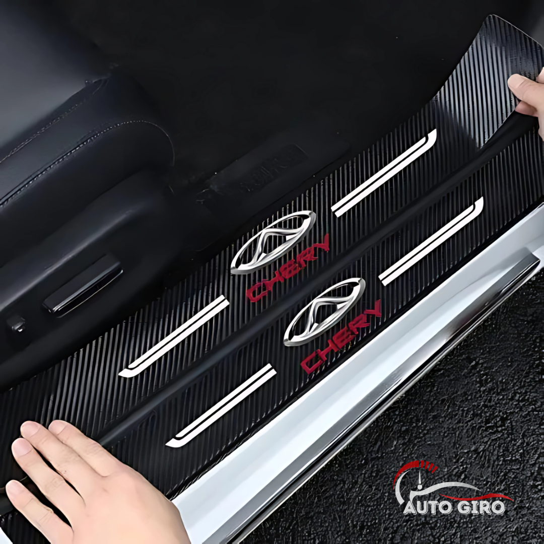 Protetor de Soleira Anti-risco Premium CarbonFilm™ - 4 Pçs - Owenshop