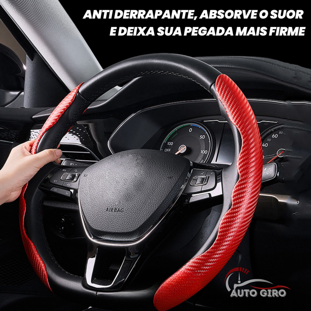 SportCarbon™ Capa de Volante Universal Antiderrapante Premium - 2 Pçs - Owenshop