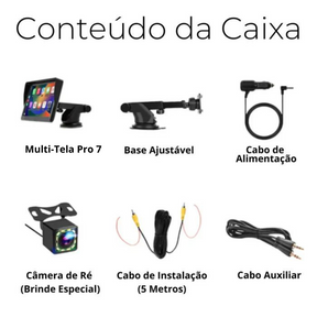 Multi-Tela Pro 7 - BRINDE Câmera de ré - Owenshop