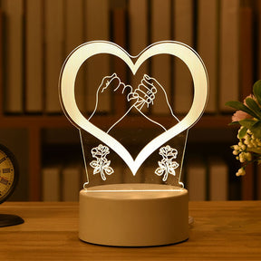 Luminária 3D Owenluzer Acrílico -  Figuras