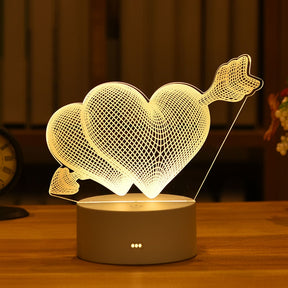 Luminária 3D Owenluzer Acrílico -  Figuras